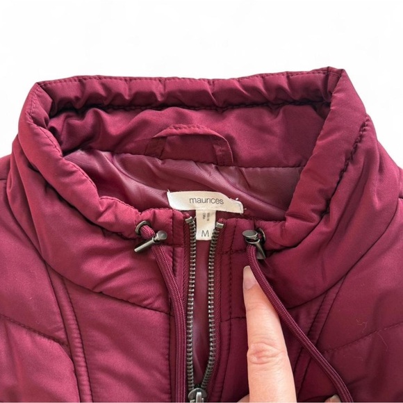 Maurices Burgundy Quilted Vest - Picture 3 of 3